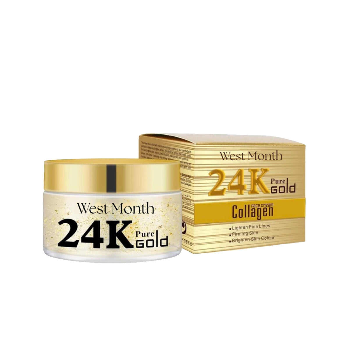 Copy of West Month 24k Pure Gold Collagen Face Cream, Lighten Lines Brighten Skin, Firm And Anti-wrinkle Cream