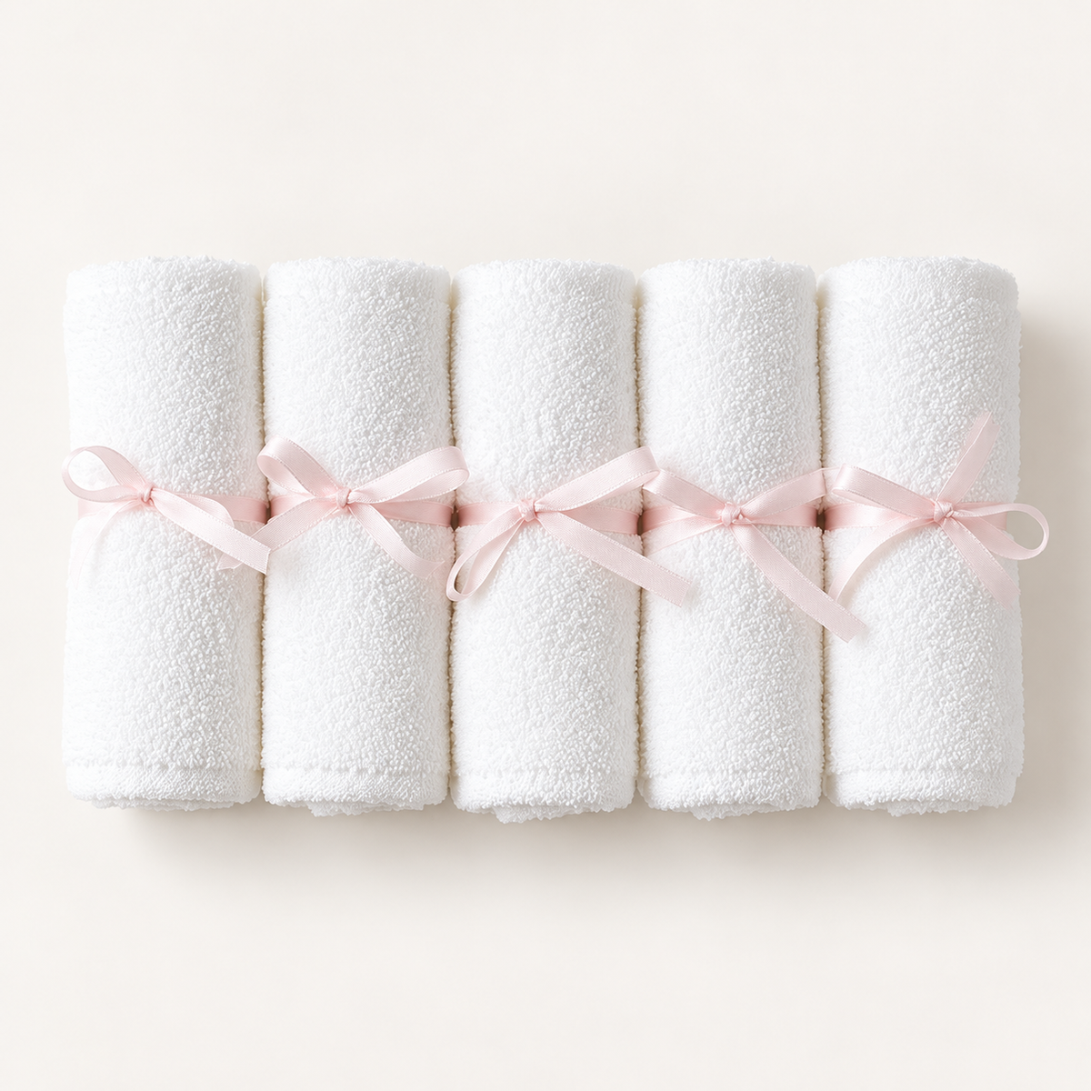 Organic Bamboo Face Towels Set of 5